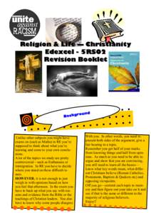 Religion & Life — Christianity Edexcel - 5RS02 Revision Booklet round g