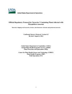 Phytophthora ramorum Infected Nursery Protocol