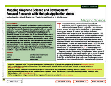 Special Section  Mapping Graphene Science and Development: Focused Research with Multiple Application Areas Bulletin of the Association for Information Science and Technology – December/January 2015 – Volume 41, Numb