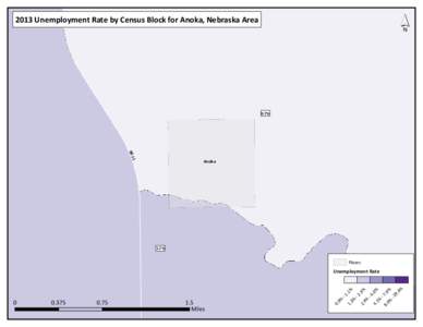 ´  2013 Unemployment Rate by Census Block for Anoka, Nebraska Area 0.7%