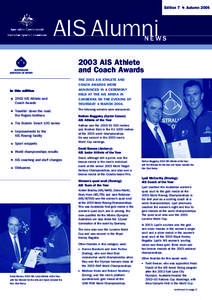 Edition 7  Autumn 2004 AIS Alumni