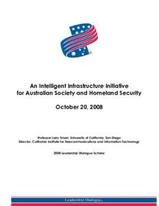 National security / Security / Real estate / Infrastructure / Technology / United States Department of Homeland Security / Construction / Technology development / Critical infrastructure / Information infrastructure / Embedded intelligence / Computer security