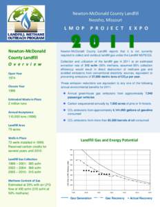 LMOP Project Expo 2011 – Newton-McDonald County Landfill, Missouri