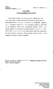 Idaho Public Utilities Commission Office of the Secretary ACCEPTED FOR FILING August 20, 2004 Boise, Idaho