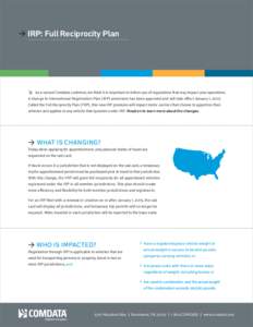 Law / International Registration Plan / Comdata / Trademark