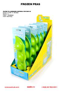 Frozen Peas design by alessandro martorelli W130 X L305 X H322mm Holds 6 Code: ICEPEAS1 Card Backing