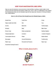 Microsoft Word - February - Non Flushables.doc