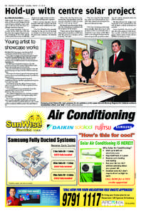 14 BUNBURY HERALD, Tuesday, March 13, 2012  Hold-up with centre solar project