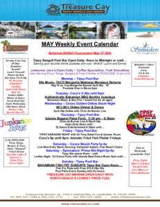 !  ! MAY Weekly Event Calendar Bahamas Billfish Tournament May 27-30th