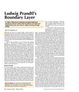 Ludwig Prandtl’s Boundary Layer tions of Daniel Bernoulli (1700–82),