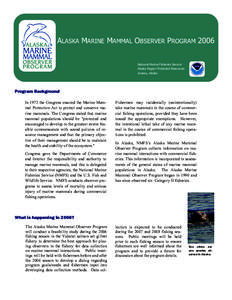 Alaska Marine Mammal Observer Program 2006