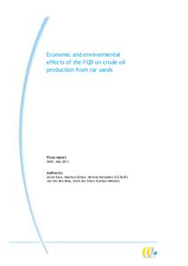 Evaluation of the impact of the FQD on investments in and GHG-emissions of high carbon crudes