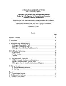 Microsoft Word[removed]Enhancing Collaboration Joint Management Action Plan _Follow-up to the Report of the External Review