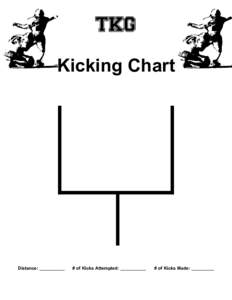 TKG Kicking Chart Distance: __________  # of Kicks Attempted: __________