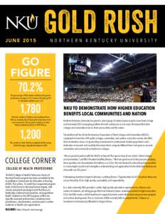 JUNE 2015 GOLD RUSH NORTHERN KENTUCKY UNIVERSITY