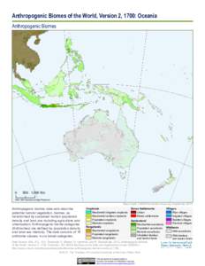 Anthropogenic Biomes of the World, Version 2, 1700: Oceania Anthropogenic Biomes[removed],000 Km