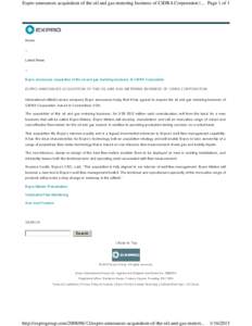 Gas meter / Flow measurement / Technology / Economy of the United Kingdom / Energy / Expro International Group / Fluid dynamics / Wet gas