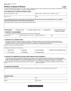 Form 618, L-4035, Petition to Board of Review