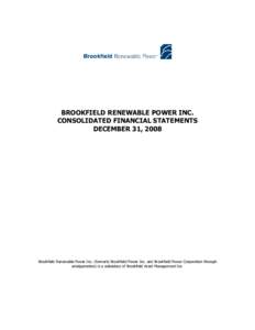 Generally Accepted Accounting Principles / Financial statements / Financial markets / Financial accounting / Balance sheet / Consolidation / Net asset value / Brookfield Asset Management / Financial instrument / Finance / Accountancy / Business