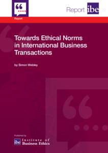 Report Report Towards Ethical Norms in International Business Transactions