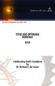 My All In Response to God’s All!  TITHE AND OFFERINGS READINGS 2014