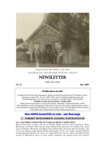 Dungog Chronicle office (NSW), ca early 1900s.  AUSTRALIAN NEWSPAPER HISTORY GROUP NEWSLETTER ISSN