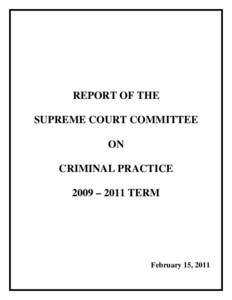 Report on Revisions to the Plea