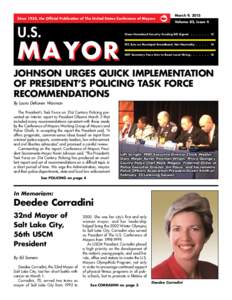 Since 1933, the Official Publication of The United States Conference of Mayors  U.S. M A YOR