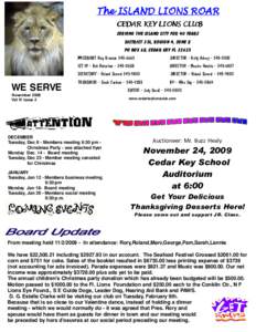 LIONS NEWS PAMPHLET  page 1November 2009