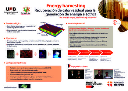 Energy harvesting  Recuperación de calor residual para la generación de energía eléctrica Una energía limpia, económica y sostenible