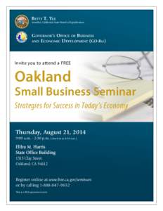 Oakland Small Business Seminar