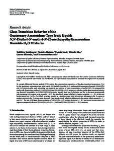 Hindawi Publishing Corporation Journal of Thermodynamics Volume 2012, Article ID[removed], 6 pages doi:[removed][removed]Research Article