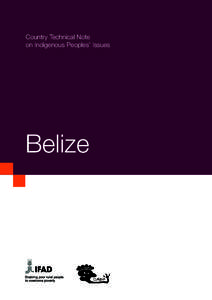 Country Technical Note on Indigenous Peoples’ Issues Belize  Country technical note on indigenous peoples’ issues