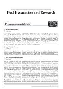 I Palaeoenvironmental studies  1