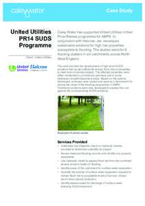 Case Study  United Utilities PR14 SUDS Programme Client: United Utilities