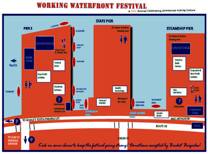 Work ing Wate rfro nt fest ival  A FREE Festiva l Celebra ting Comme rcial Fishing Culture Coast Guard Buoy Tender