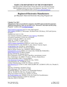 Registered Electronics Manufactures