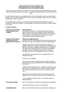 Keith Taylor MEP and the Green Party MEP Trust Getting the most out of your application form - Your application and our Recruitment process Keith Taylor MEP and the Green Party MEP Trust are working towards equal opportu