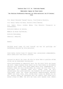 Deskursu Husi S.E. Sr. Yoshitaka Hanada, Embaixador Japaun ba Timor-Leste Iha Okaziaun Konferensia Nasional ba Infra-estrutura iha 29 Outubru, 2012  S.E. Senyor Fernando “Lasama” Araujo, Vice Primeiru Ministru,