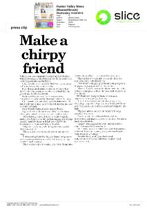 Hunter Valley News (Muswellbrook) Wednesdaypress clip