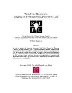 Intellectual property law / Cyberwarfare / Security / Economic Espionage Act / Industrial espionage / Uniform Trade Secrets Act / Espionage / Legal aspects of computing / Intellectual property / Trade secrets / Ethics / Secrecy