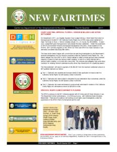 NEW FAIRTIMES California Department of Fair Employment & Housing Fourth Quarter  2011