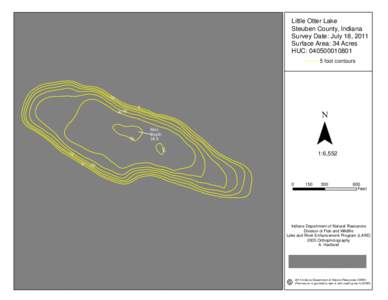 Little Otter Lake Steuben County, Indiana Survey Date: July 18, 2011 Surface Area: 34 Acres HUC: [removed]foot contours