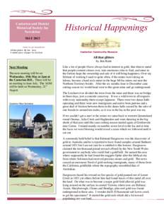 Casterton and District Historical Society Inc Newsletter Historical Happenings