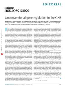Unconventional gene regulation in the CNS