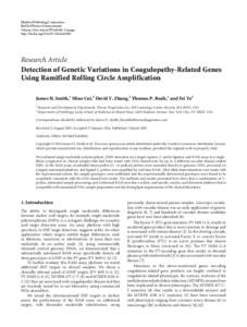 Detection of Genetic Variations in Coagulopathy-Related Genes Using Ramified Rolling Circle Amplification