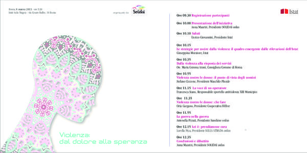 Roma, 8 marzo[removed]ore 9.30 Istat Aula Magna - via Cesare Balbo, 16 Roma