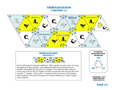 trihexaflexagon variation 1/1 copyright © 2007 robin moseley  variation 1/1