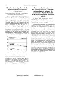 Goldschmidt Conference AbstractsModeling of soil degradation in the Czech critical zone observatories