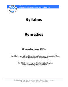 Federation of Law Societies of Canada  National Committee on Accreditation Syllabus